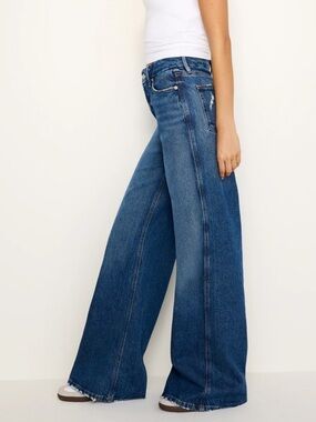 Good American  “Good Skate”Wide-Leg High-Rise Jeans